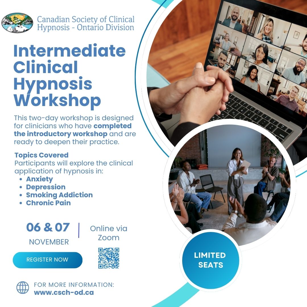 Intermediate Clinical Hypnosis Workshop (November 6 & 7 2026)